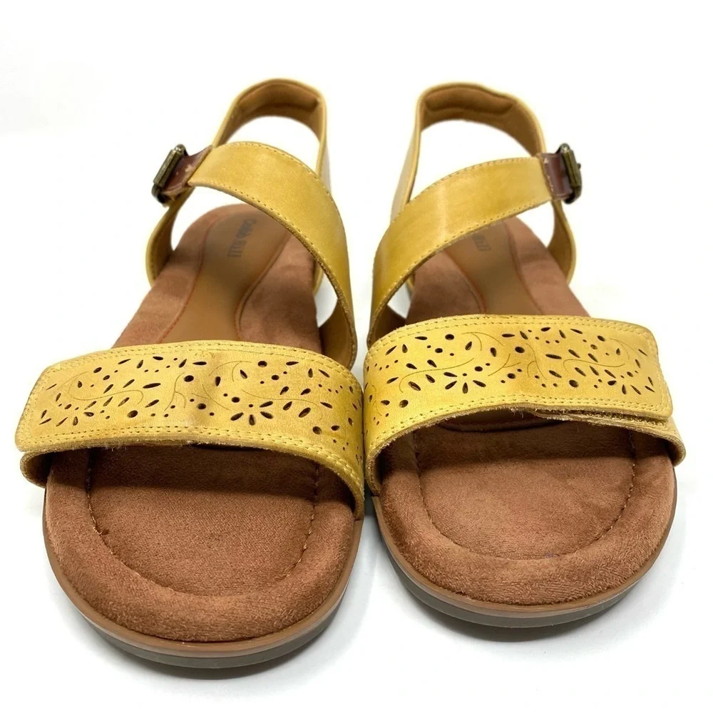 Cobb Hill Zion 2 Piece CJ0966 Yellow Leather Sandals